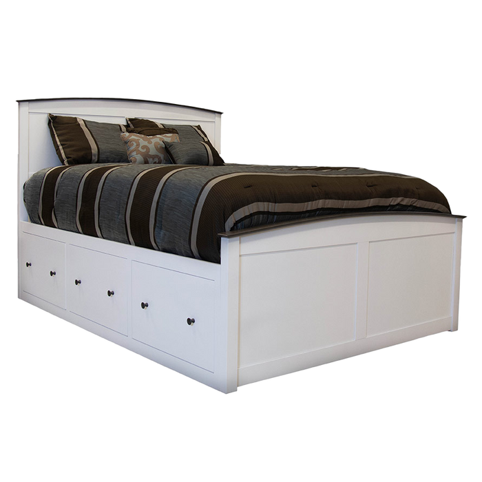 Shoreline Captains Panel Bed 3x3 — Maple wood reference; selected finish may differ