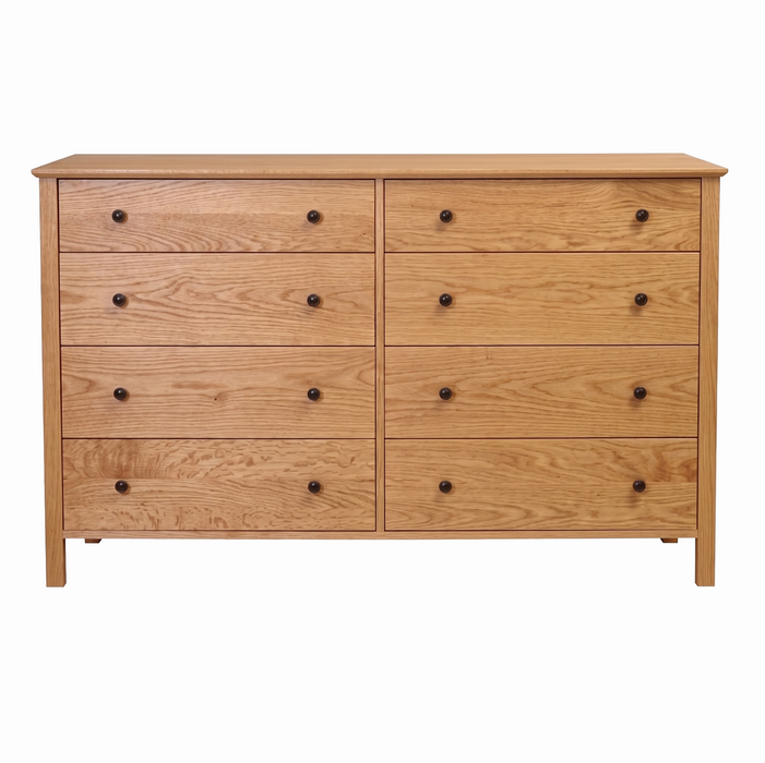 Shoreline Eight Drawer Dresser — Oak wood reference; selected finish may differ