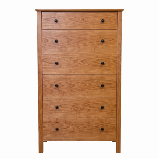 Shoreline Six Drawer Chest — Cherry wood reference; selected finish may differ