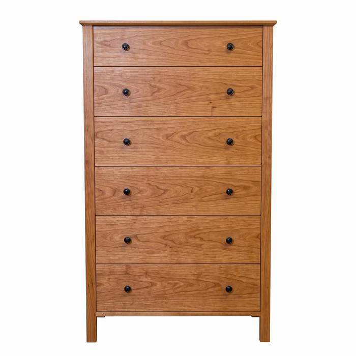 Shoreline Six Drawer Chest — Cherry wood reference; selected finish may differ