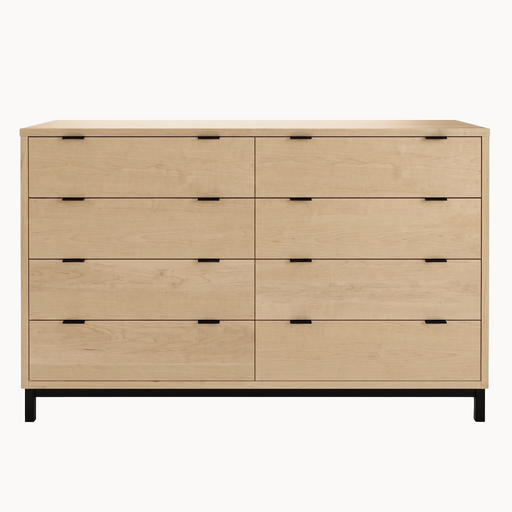 Solace Eight Drawer Dresser — Maple wood reference; selected finish may differ