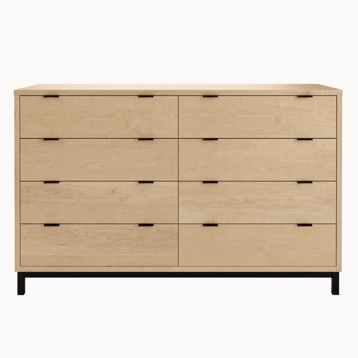 Solace Eight Drawer Dresser — Maple wood reference; selected finish may differ