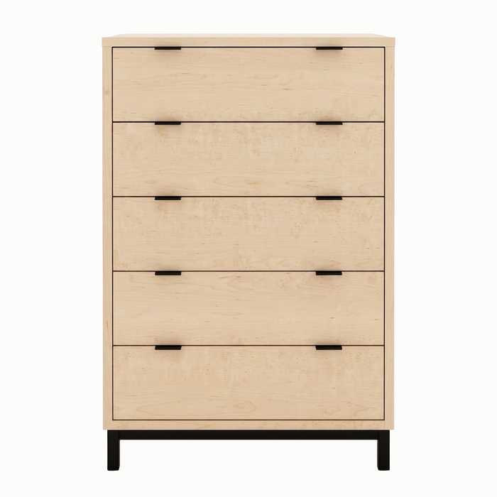 Solace Five Drawer Chest — Maple wood reference; selected finish may differ