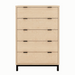 Solace Five Drawer Chest — Maple wood reference; selected finish may differ