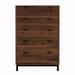 Solace Five Drawer Chest — Walnut wood reference; selected finish may differ