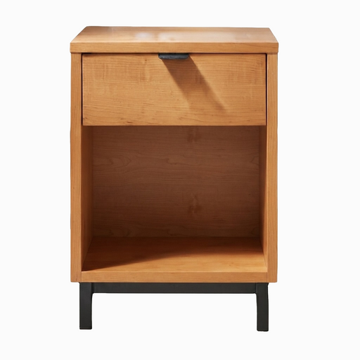 Solace One Drawer Nightstand — Cherry wood reference; selected finish may differ