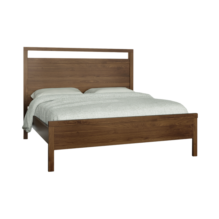 Solace Panel Bed Low Footboard — Walnut wood reference; selected finish may differ