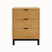 Solace Three Drawer Nightstand — Oak wood reference; selected finish may differ