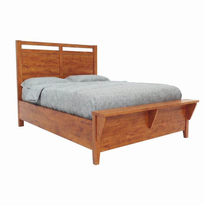 Stratton Panel Bed Low Footboard — Cherry wood reference; selected finish may differ