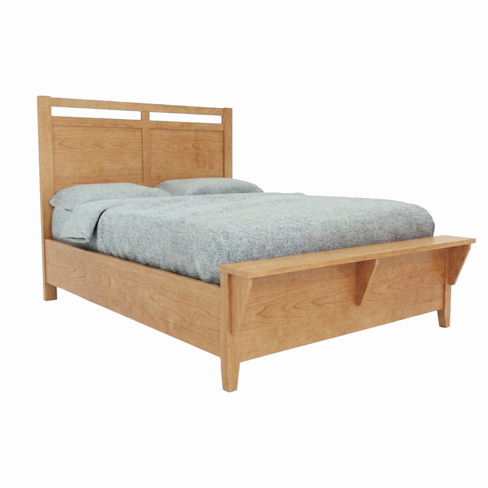 Stratton Panel Bed Low Footboard — Maple wood reference; selected finish may differ