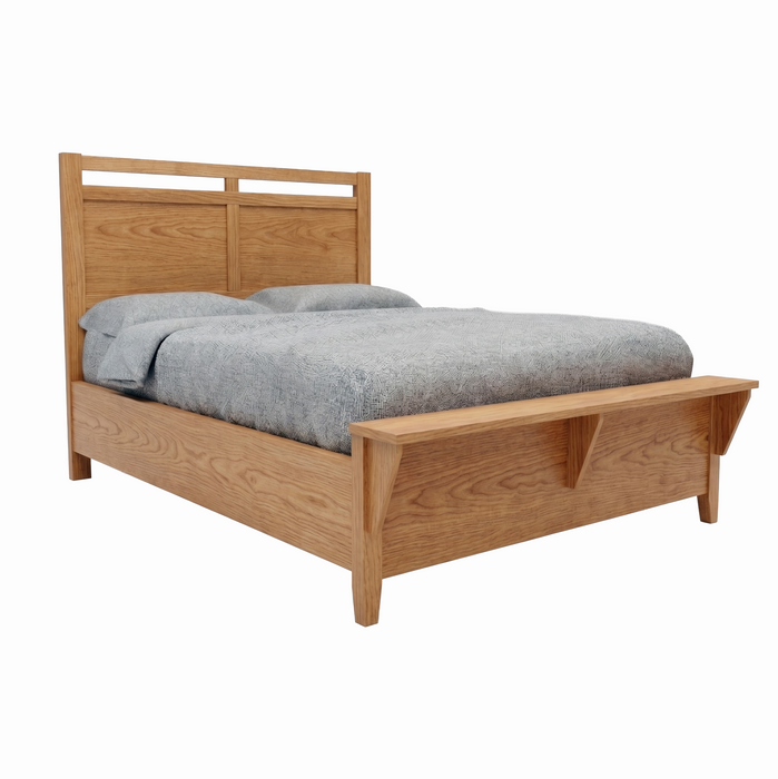 Stratton Panel Bed Low Footboard — Oak wood reference; selected finish may differ