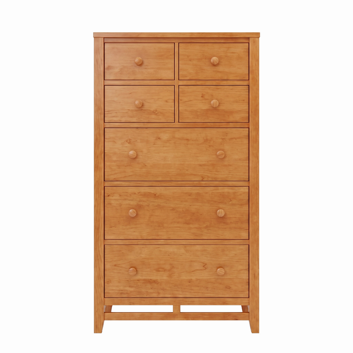 Stratton Seven Drawer Chest — Cherry wood reference; selected finish may differ
