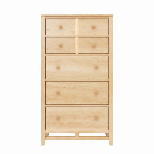 Stratton Seven Drawer Chest — Maple wood reference; selected finish may differ