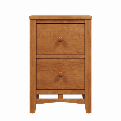 Stratton Two Drawer Nightstand — Cherry wood reference; selected finish may differ