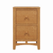 Stratton Two Drawer Nightstand — Oak wood reference; selected finish may differ