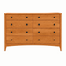 Traditional Eight Drawer Dresser — Cherry wood reference; selected finish may differ