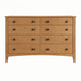 Traditional Eight Drawer Dresser — Oak wood reference; selected finish may differ