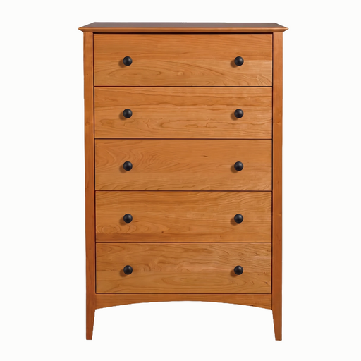 Traditional Five Drawer Chest — Cherry wood reference; selected finish may differ