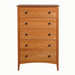 Traditional Five Drawer Chest — Cherry wood reference; selected finish may differ