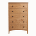 Traditional Five Drawer Chest — Oak wood reference; selected finish may differ