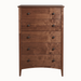 Traditional Five Drawer Chest — Walnut wood reference; selected finish may differ