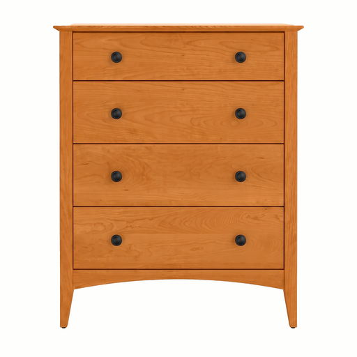 Traditional Four Drawer Chest — Cherry wood reference; selected finish may differ
