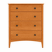 Traditional Four Drawer Chest — Cherry wood reference; selected finish may differ