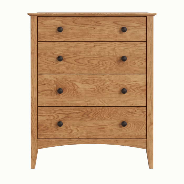 Traditional Four Drawer Chest — Oak wood reference; selected finish may differ