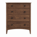 Traditional Four Drawer Chest — Walnut wood reference; selected finish may differ