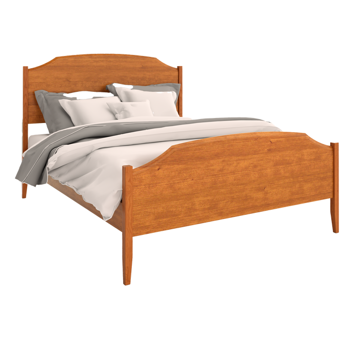 Traditional Panel Bed High Footboard — Cherry wood reference; selected finish may differ