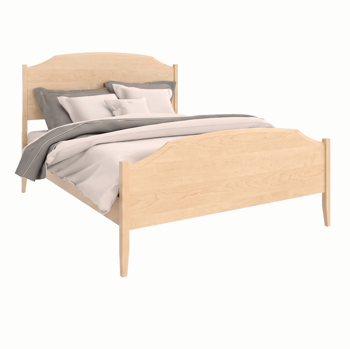 Traditional Panel Bed High Footboard — Maple wood reference; selected finish may differ