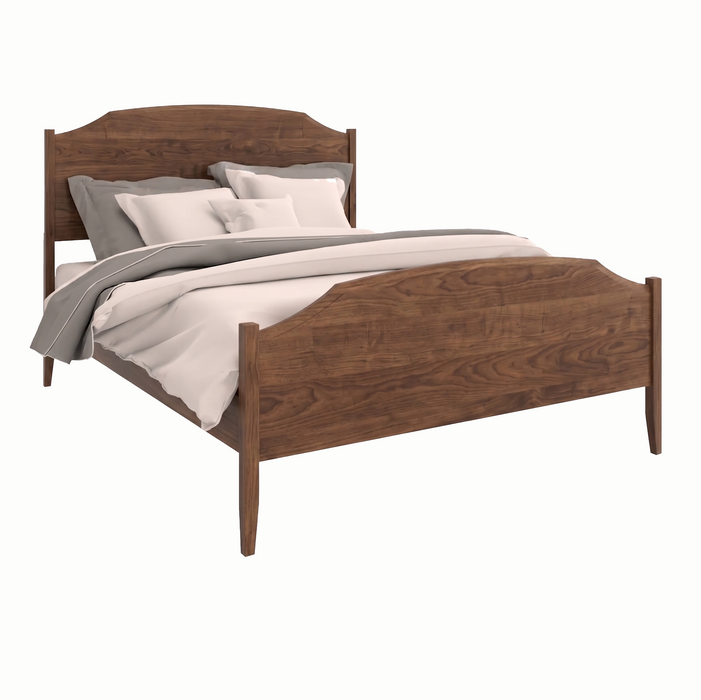 Traditional Panel Bed High Footboard — Walnut wood reference; selected finish may differ