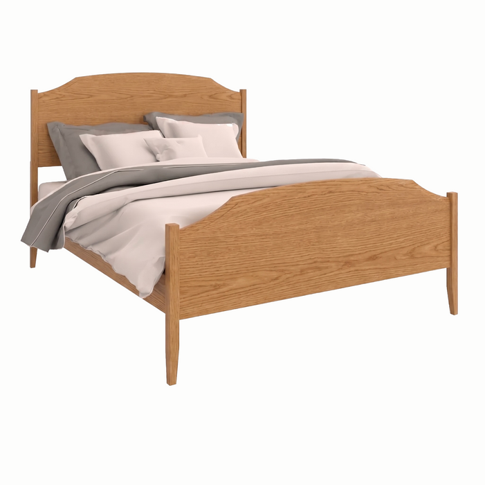 Traditional Panel Bed High Footboard — Oak wood reference; selected finish may differ