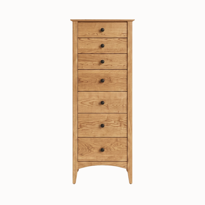 Traditional Seven Drawer Lingerie Chest — Oak wood reference; selected finish may differ