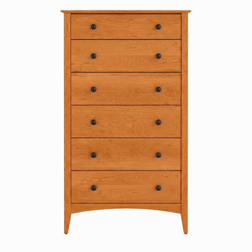 Traditional Six Drawer Chest — Cherry wood reference; selected finish may differ