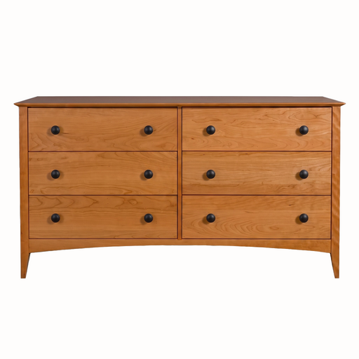 Traditional Six Drawer Dresser — Cherry wood reference; selected finish may differ