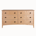 Traditional Six Drawer Dresser — Maple wood reference; selected finish may differ