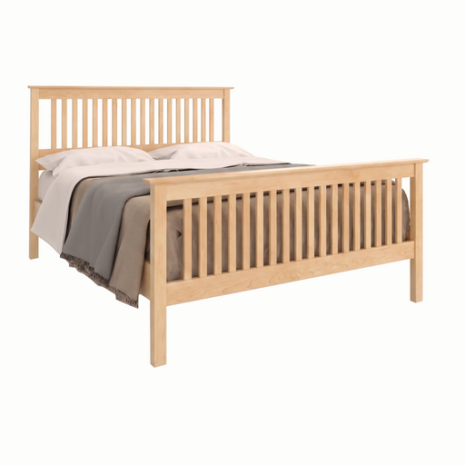 Traditional Slat Bed High Footboard — Maple wood reference; selected finish may differ