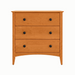 Traditional Three Drawer Chest — Cherry wood reference; selected finish may differ