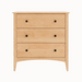 Traditional Three Drawer Chest — Maple wood reference; selected finish may differ