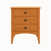 Traditional Three Drawer Nightstand — Cherry wood reference; selected finish may differ