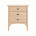 Traditional Three Drawer Nightstand — Maple wood reference; selected finish may differ