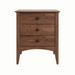 Traditional Three Drawer Nightstand — Walnut wood reference; selected finish may differ