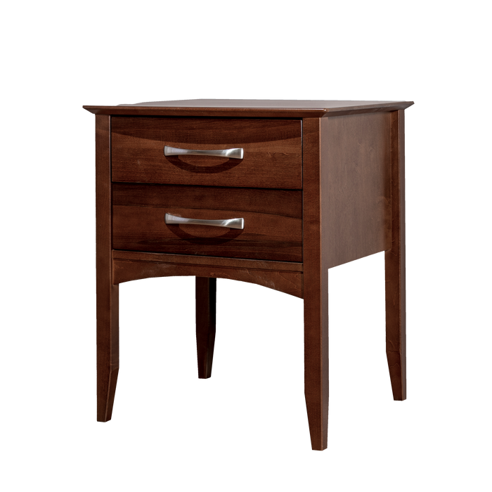 Urban Two Drawer Nightstand — Maple wood reference; selected finish may differ