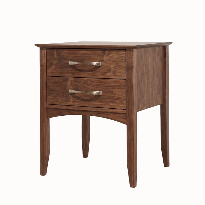 Urban Two Drawer Nightstand — Walnut wood reference; selected finish may differ