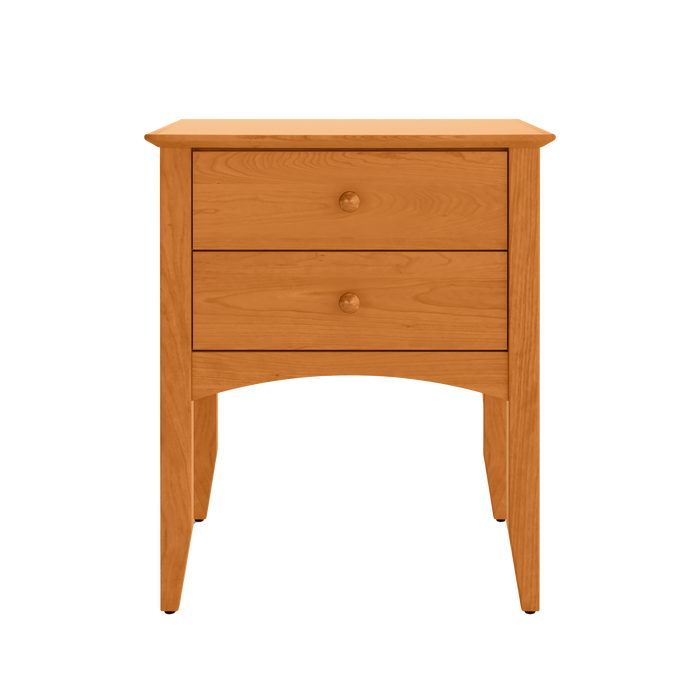Traditional Two Drawer Nightstand — supplier reference image 1; selected finish may differ