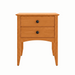 Traditional Two Drawer Nightstand — Cherry wood reference; selected finish may differ