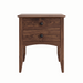 Traditional Two Drawer Nightstand — Walnut wood reference; selected finish may differ