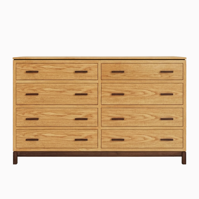 Truman Eight Drawer Dresser — Oak wood reference; selected finish may differ