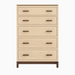 Truman Five Drawer Chest — Maple wood reference; selected finish may differ
